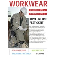 Cofra Arbeitsjacke STONE WASH mit vielen Taschen und Reflektionsstreifen braun 44