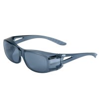 Cofra Schutzbrille für Brillenträger elegantes Design grau getönt