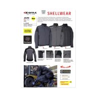 Cofra Arbeitsjacke 250 g/m², Shellwear, mit Reflexstreifen anthrazit 44