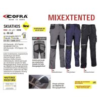 Cofra Arbeitshose Knien aus Rippstrick, Stretch schwarz 44