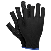 Work gloves with knobs, 3 open fingers