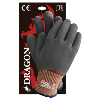 Winter work gloves with latex foam coating, lined