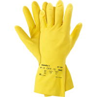 Ansell rubber gloves 100% natural rubber yellow