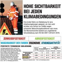 4 in 1 Winter-Warnschutzjacke wind- und wasserdicht bis -49 °C orange 44