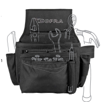 Cofra tool bag incl. hammer holder 27x32 cm