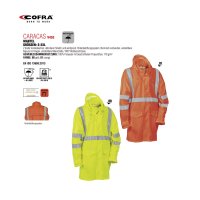 Cofra Warnschutz Regenmantel EN ISO 20471, EN 343 gelb S