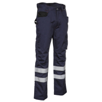 Cofra work trousers with reflective stripes, wash resistant