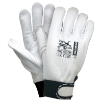 White goatskin work gloves size 10