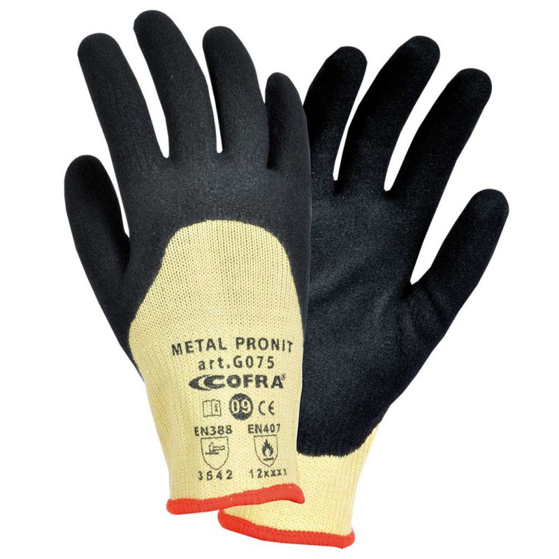 Kevlar Handschuhe Schnittschutz Schwarz Lederhandschuhe Schutzhandschuhe BW