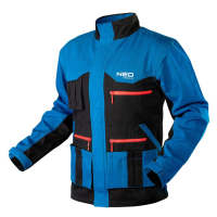 Neo work jacket 100% cotton black/blue hd+