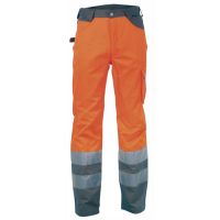 Cofra high visibility trousers with reflective stripes, short size