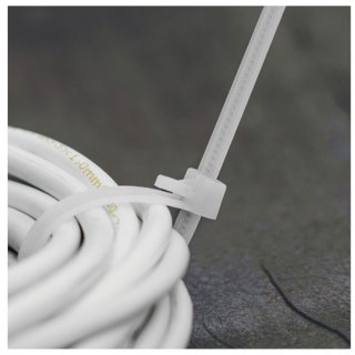 Kabelbinder lösbar wiederverwendbar SCHWARZ weiß braun grün 100 - 540 x 7,6  mm