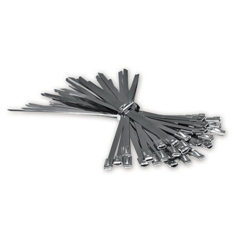 50 Stk Edelstahl Kabelbinder Stahlband Metalband Metall set Metallkabelbindung F 