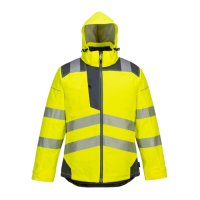 Portwest Warnschutz-Regenjacke mit Kapuze gelb XS