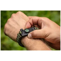 kompass am arm armband paracord
