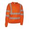 warnschutz pullover, orange, reflektionsstreifen, langarm