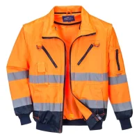 portwest pilotenjacke 4 in 1 warnschutz als weste orange