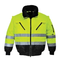 Portwest 4 in 1 Warnschutz Winter Pilotenjacke - Gelb oder Orange