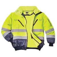 Portwest 4 in 1 Warnschutz Winter Pilotenjacke - Gelb oder Orange