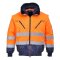 portwest pilotenjacke 4 in 1 warnschutz orange