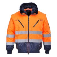 portwest pilotenjacke 4 in 1 warnschutz orange