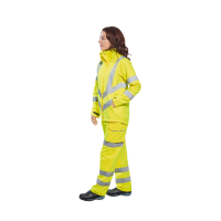 Portwest atmungsaktive Damen Warnschutzjacke mit Kapuze, 40+ UPF