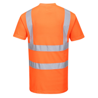 warnschutzshirt von portwest orange atmungsaktiv hintere...