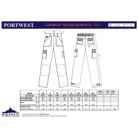 arbeitshose von portwest in blau