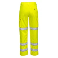 warnschutzhose von portwest für damen vordere hintere ansicht