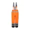 warnschtzlatzhose von hinten, orange, drei reflextionsstreifen