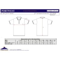 Portwest Kontrast Polo-Shirt TX20 in Blau Gr. XS