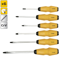 6-piece impact screwdriver set, CrV magnetic