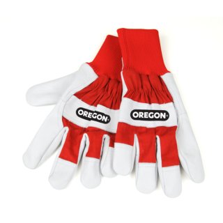 oregon handschuhe aus leder in rot weiß elastische manschette