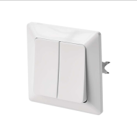 Double changeover switch flush mount