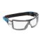 högert schutzbrille lotzen mit kopfband klare gläser und blauer rahmen