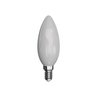LED-Glühbirne Filament milchig Kerze E14 4,2W WW