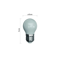 LED light bulb filament mini globe milky e27 4.2w ww
