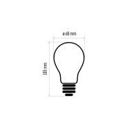 Ampoule LED filament à intensité variable | a60 e27 8,5 w