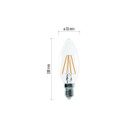 LED-Glühbirne Filament Kerze E14 2,2W - 6W | WW oder NW