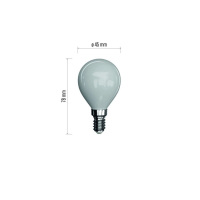 Ampoule LED Filament mini Globe blanc laiteux e14 4,2w blanc chaud