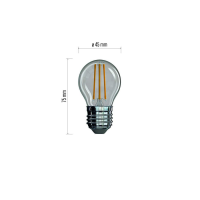 LED-Glühbirne mini Globe Filament E27 2.2W-6W WW oder NW