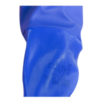 Rubber gloves with sleeve blue 65cm