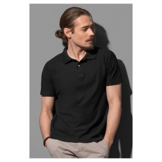 Poloshirt 100% Ringspinn-Baumwolle schwarz grau blau S-XXL