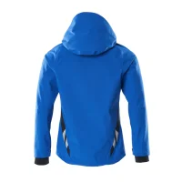 jacke in blau von der rückseite
