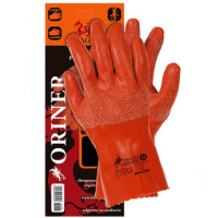 Rubber gloves with fleece lining in different sizes. Size