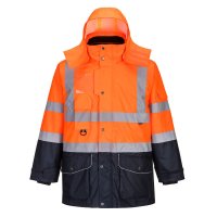 portwest warnschutz 7-in-1 kontrast verkehrsjacke