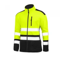 warnschutz fleecejacke mit 3 taschen 300 g/m²