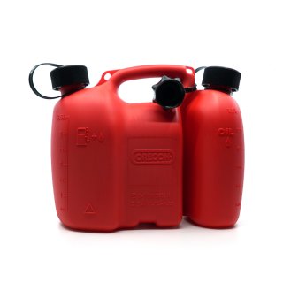 Oregon Kombikanister 3L Kraftstoff 1,5L Kettenöl rot transparent