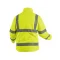 högert warnschutz fleecejacke in gelb 290 g/m² hintere ansicht
