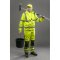 högert warnschutz fleecejacke in gelb 290 g/m² ansicht getragen